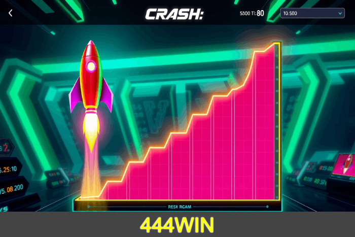 Jogue Crash e ganhe alto na 444WIN!
